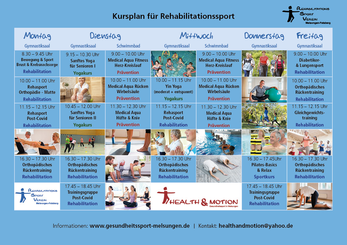 health & motion KURSPLÄNE